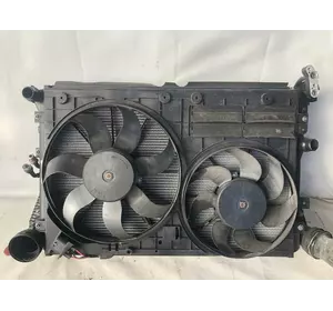 Дифузор вентиляторов фольцваген Тигуан, вентиляторы охлаждения Volkswagen tiguan  2.0tfsi 2008-2017г 1k0 121 207 BC